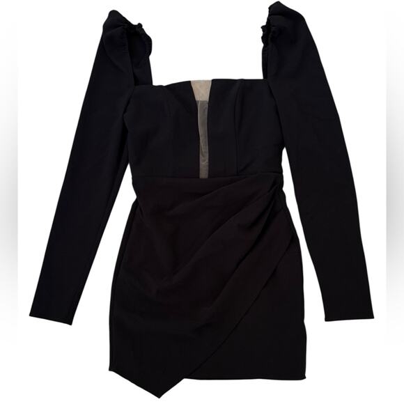 Michael Costello x REVOLVE Racquel Mini Dress in Black Size Small NEW - Picture 4 of 9